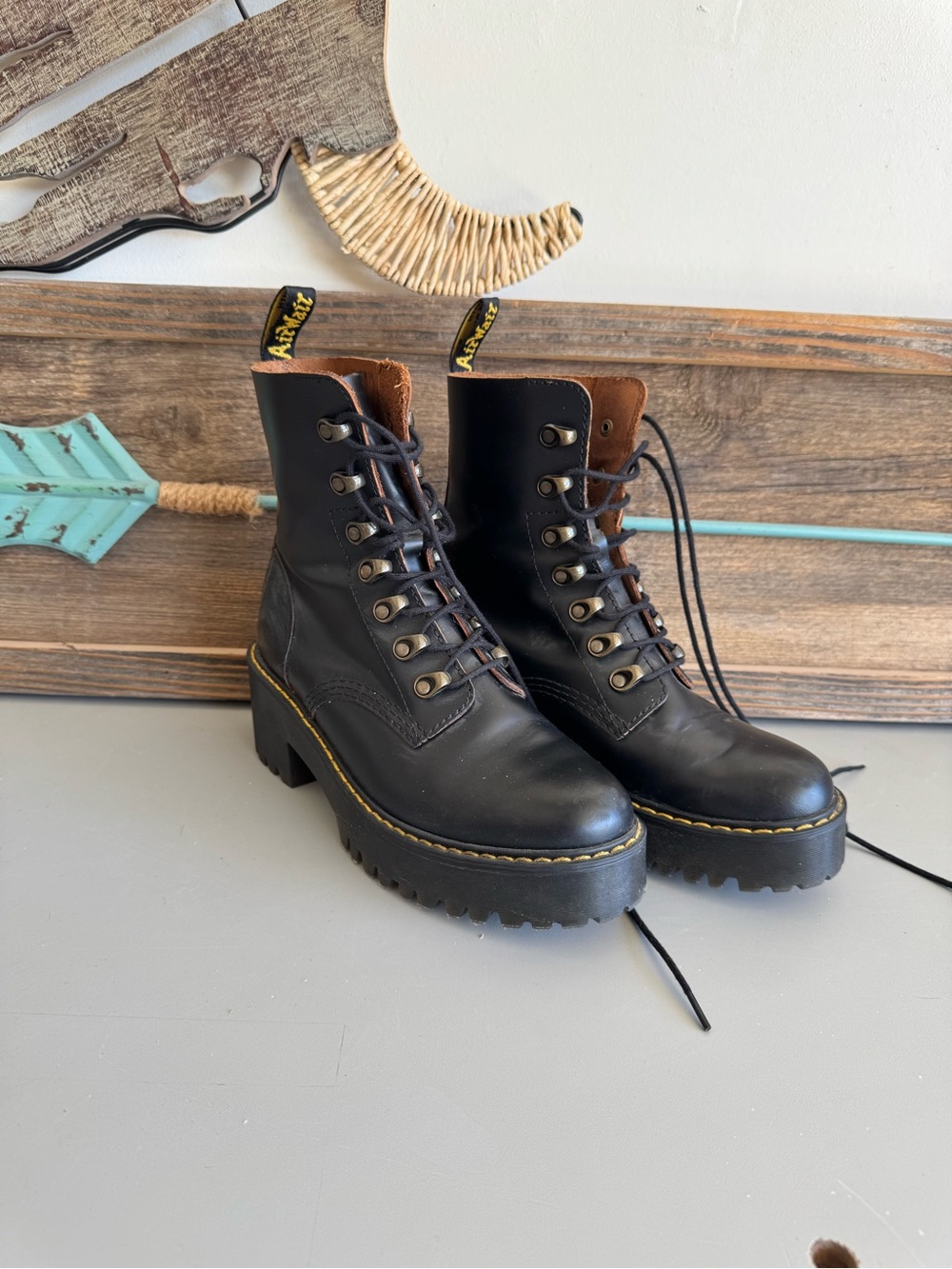 Dr. Martens Leona Lace-Up Boots - Womens - Picture 2 of 10